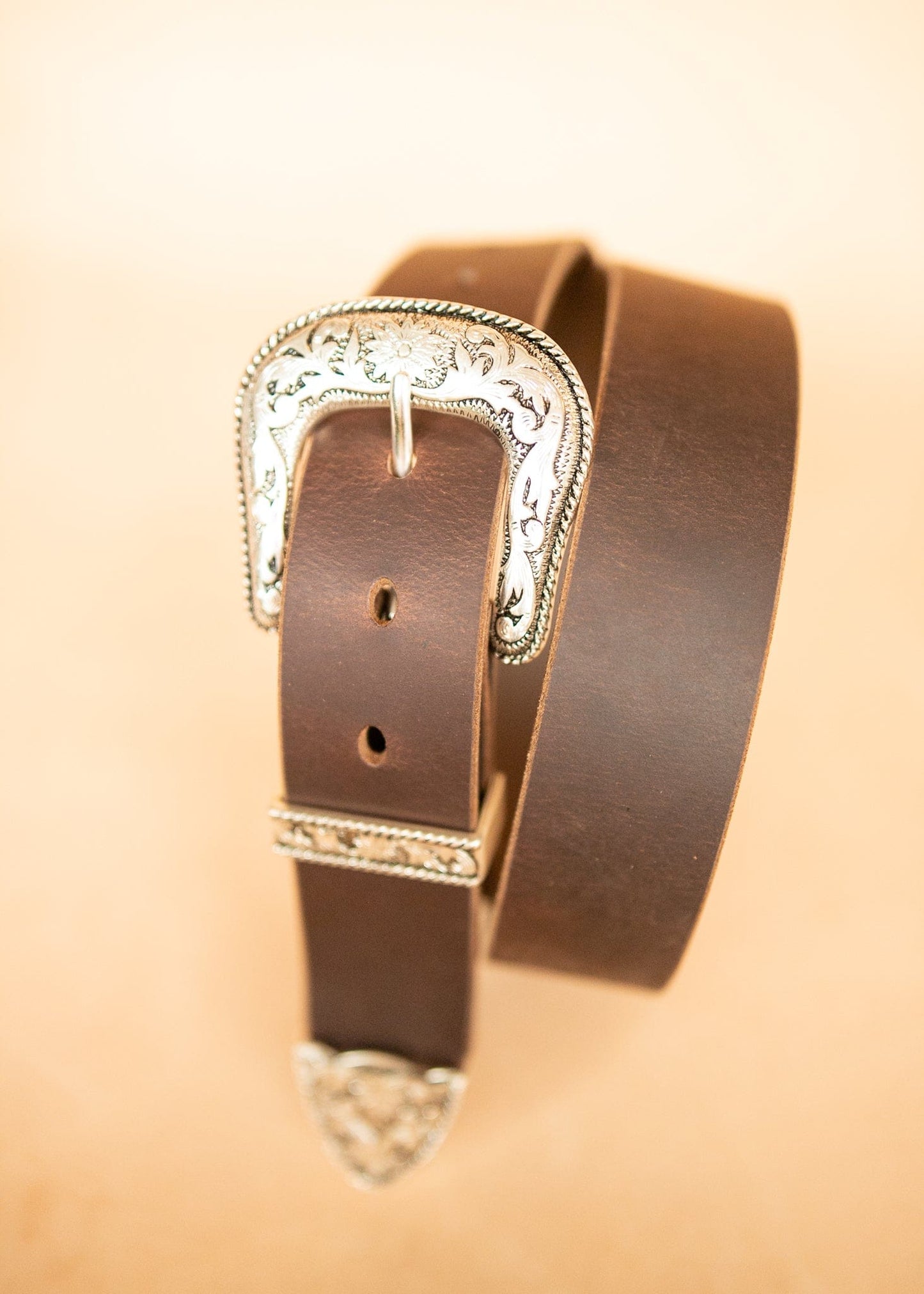 The Real McCaul Leathergoods Belts Western Style Buckle Belt - 38mm - Vintage Brown Australian Made Australian Owned Croc Embossed Genuine Leather Western Women's Belt - 30mm - Black