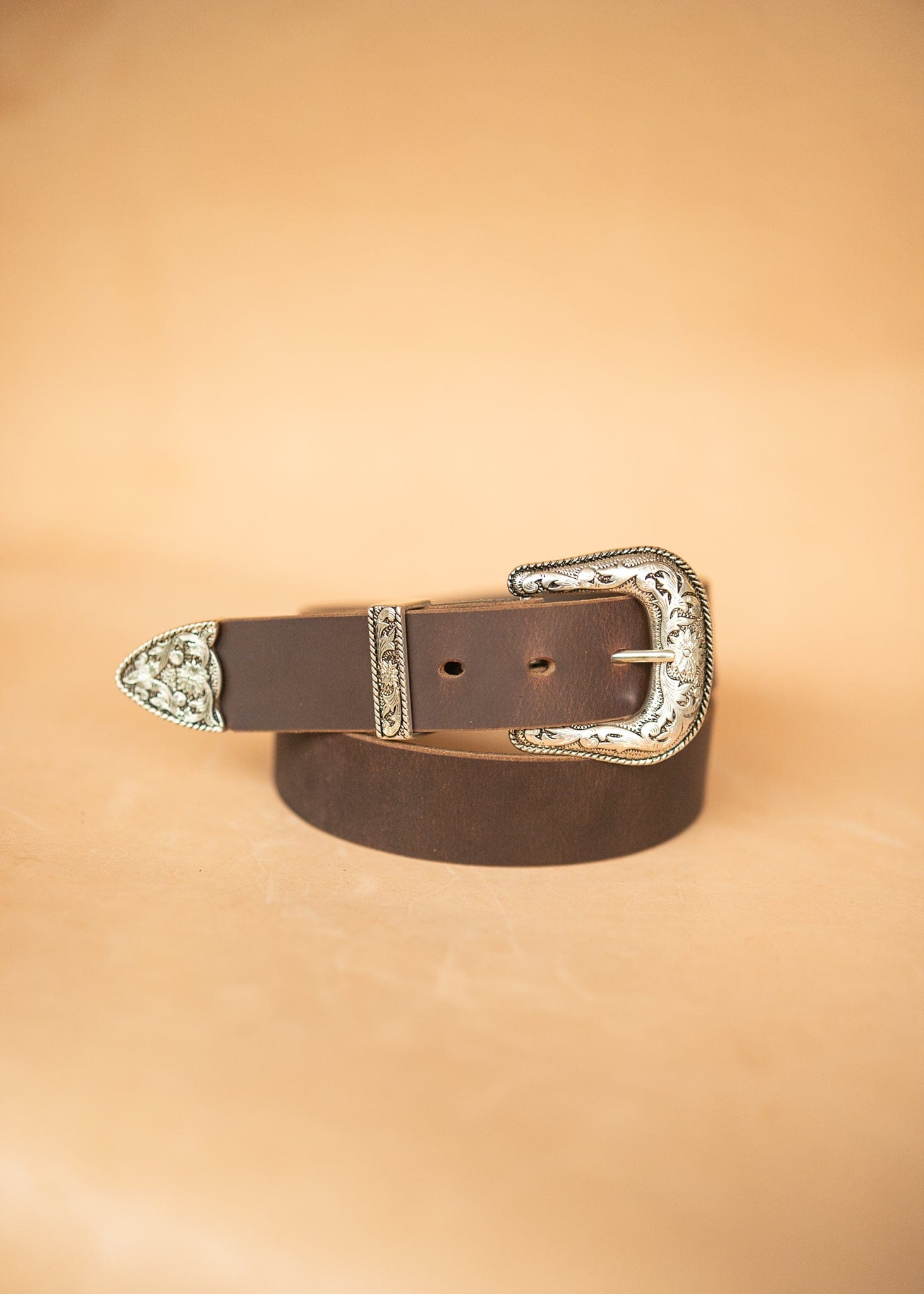 The Real McCaul Leathergoods Belts Western Style Buckle Belt - 38mm - Vintage Brown Australian Made Australian Owned Croc Embossed Genuine Leather Western Women's Belt - 30mm - Black