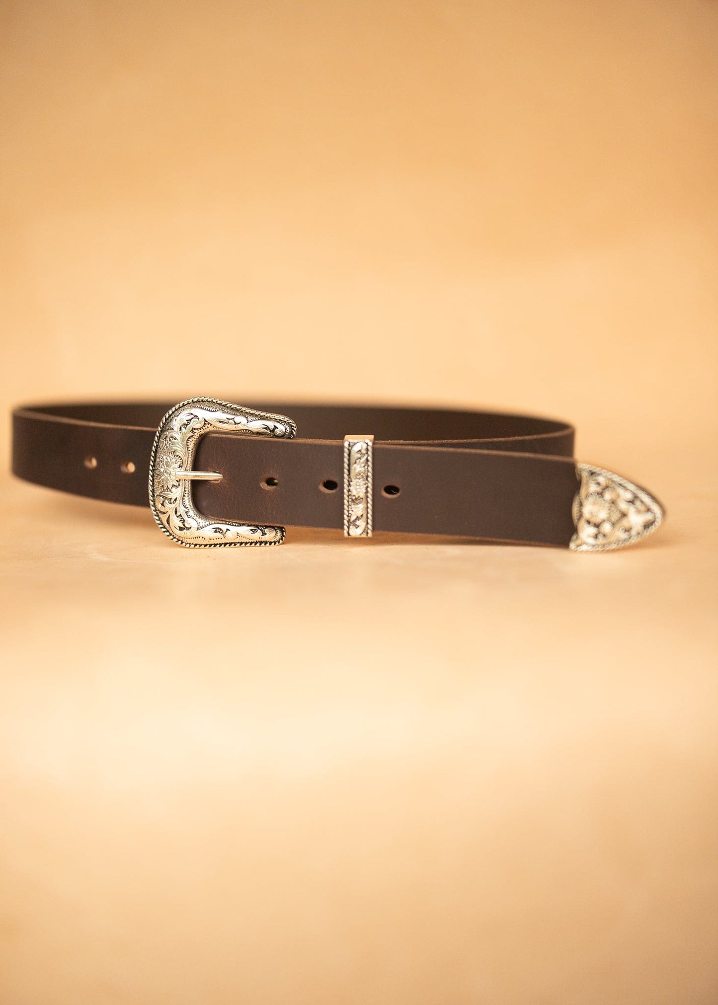 The Real McCaul Leathergoods Belts Western Style Buckle Belt - 38mm - Vintage Brown Australian Made Australian Owned Croc Embossed Genuine Leather Western Women's Belt - 30mm - Black