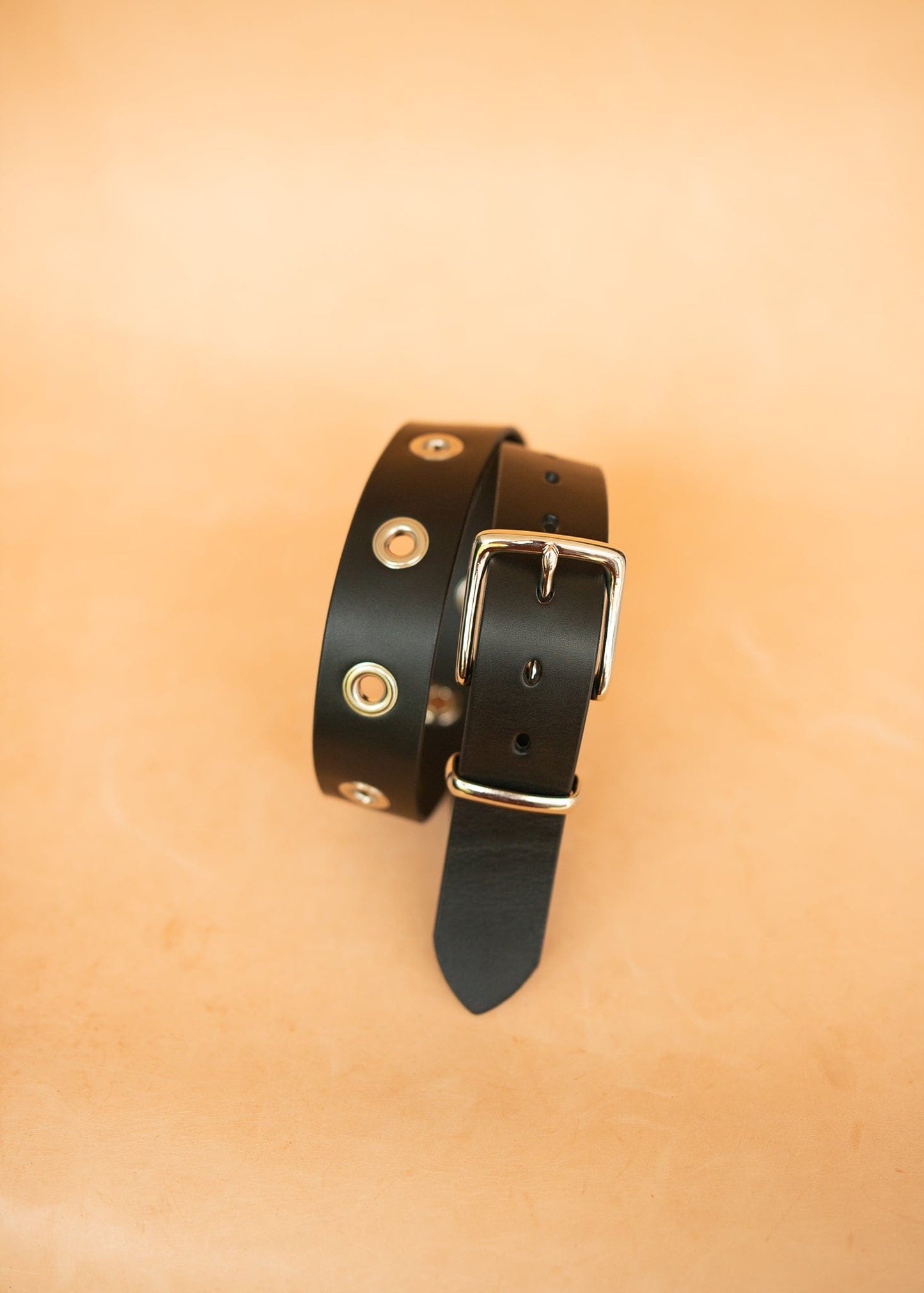 The Real McCaul Leathergoods Belts Wide Eyelet Belt - 38mm Australian Made Australian Owned Australian Made 25mm Narrow Leather Belt - Tan