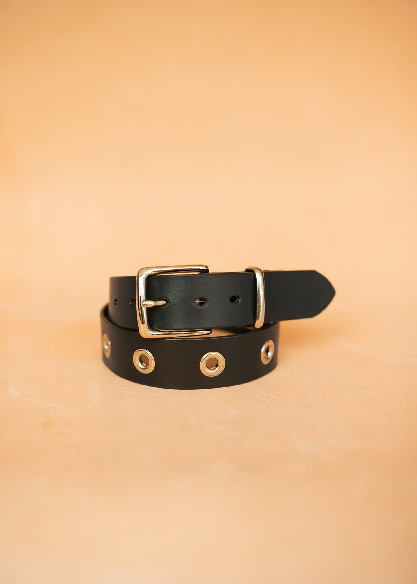 The Real McCaul Leathergoods Belts Wide Eyelet Belt - 38mm Australian Made Australian Owned Australian Made 25mm Narrow Leather Belt - Tan