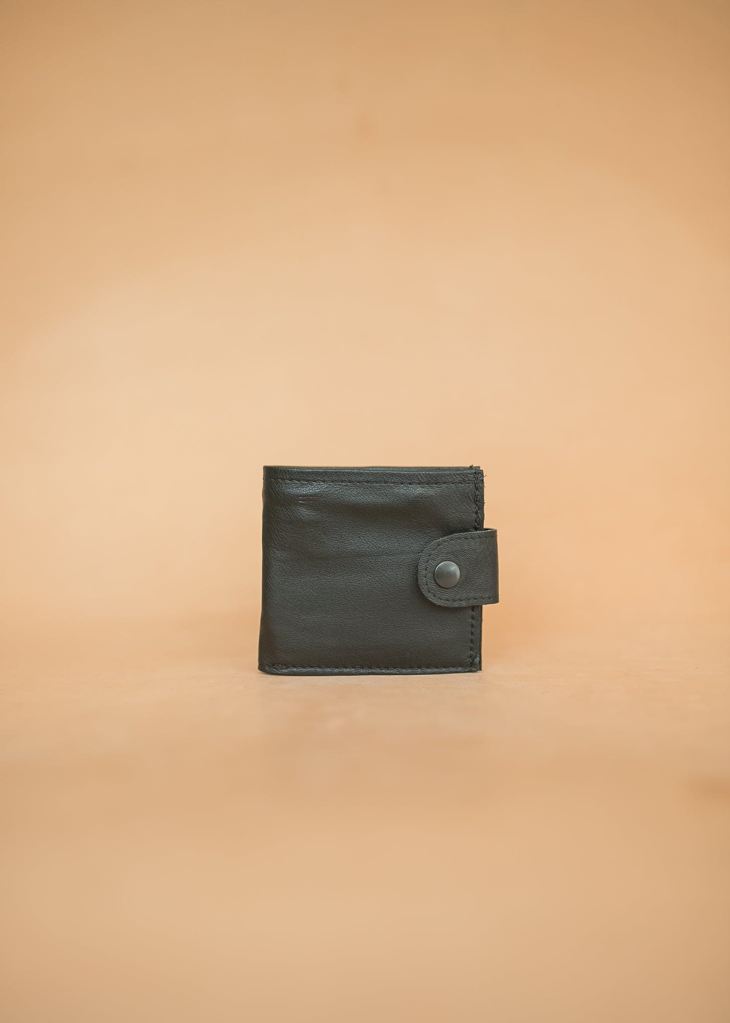 The Real McCaul Leathergoods Black Bifold Wallet With Coin Zip - Cowhide Australian Made Australian Owned Bifold Wallet With Coin Zip - Cowhide
