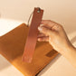 The Real McCaul Leathergoods Brown Bookmark Australian Made Australian Owned Leather Bookmark Handmade in Australia