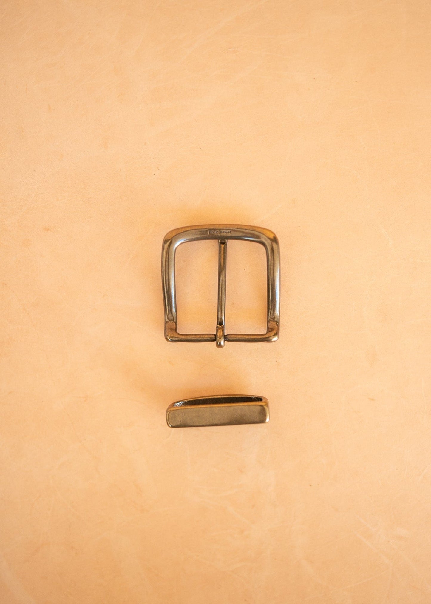 The Real McCaul Leathergoods Buckle Solid Brass Belt Buckle Set - 38mm - Antique Brass Australian Made Australian Owned Solid Brass Belt Buckle Set - 38mm - Antique Brass