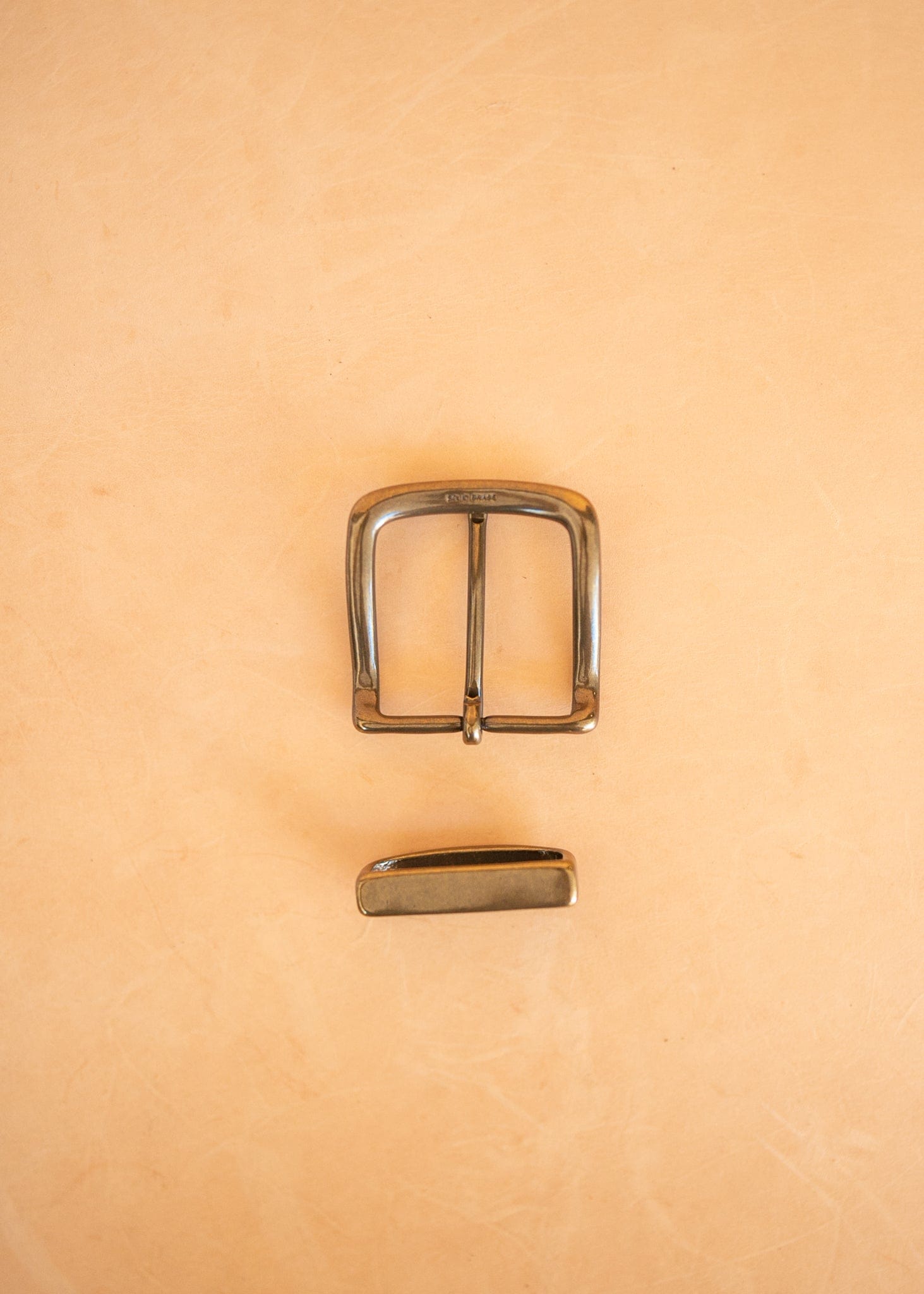 The Real McCaul Leathergoods Buckle Solid Brass Belt Buckle Set - 38mm - Antique Brass Australian Made Australian Owned Solid Brass Belt Buckle Set - 38mm - Antique Brass