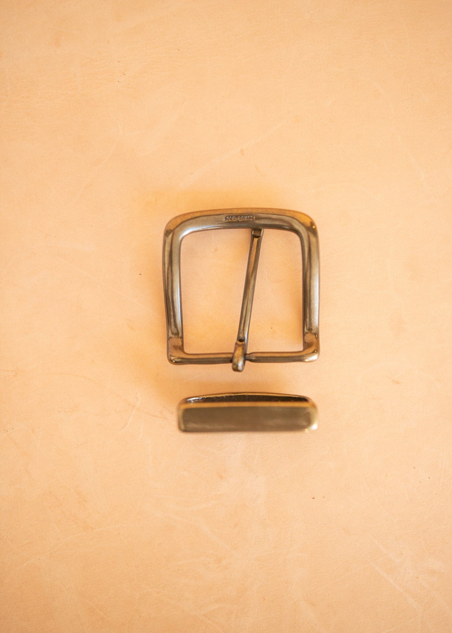 The Real McCaul Leathergoods Buckle Solid Brass Belt Buckle Set - 38mm - Antique Brass Australian Made Australian Owned Solid Brass Belt Buckle Set - 38mm - Antique Brass