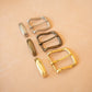 The Real McCaul Leathergoods Buckle Solid Brass Belt Buckle Set - 38mm - Gold Australian Made Australian Owned Solid Brass Belt Buckle Set - 38mm - Gold