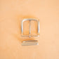 The Real McCaul Leathergoods Buckle Solid Brass Belt Buckle Set - 38mm - Silver Australian Made Australian Owned Solid Brass Belt Buckle Set - 38mm - Silver