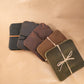 The Real McCaul Leathergoods Gift Rustic Coasters - Square - Set of 6 Australian Made Australian Owned Leather Coaster Set (6) Made In Australia