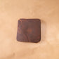 The Real McCaul Leathergoods Gift Rustic Coasters - Square - Set of 6 Australian Made Australian Owned Leather Coaster Set (6) Made In Australia