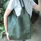 The Real McCaul Leathergoods Handbags Green The Noosa Tote Sling Bag Australian Made Australian Owned Slouch Tote Bag Leather Made In Australia 