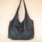 The Real McCaul Leathergoods Handbags Noosa Tote Sling Bag - Black - Cowhide Australian Made Australian Owned Slouch Tote Bag Leather Made In Australia 