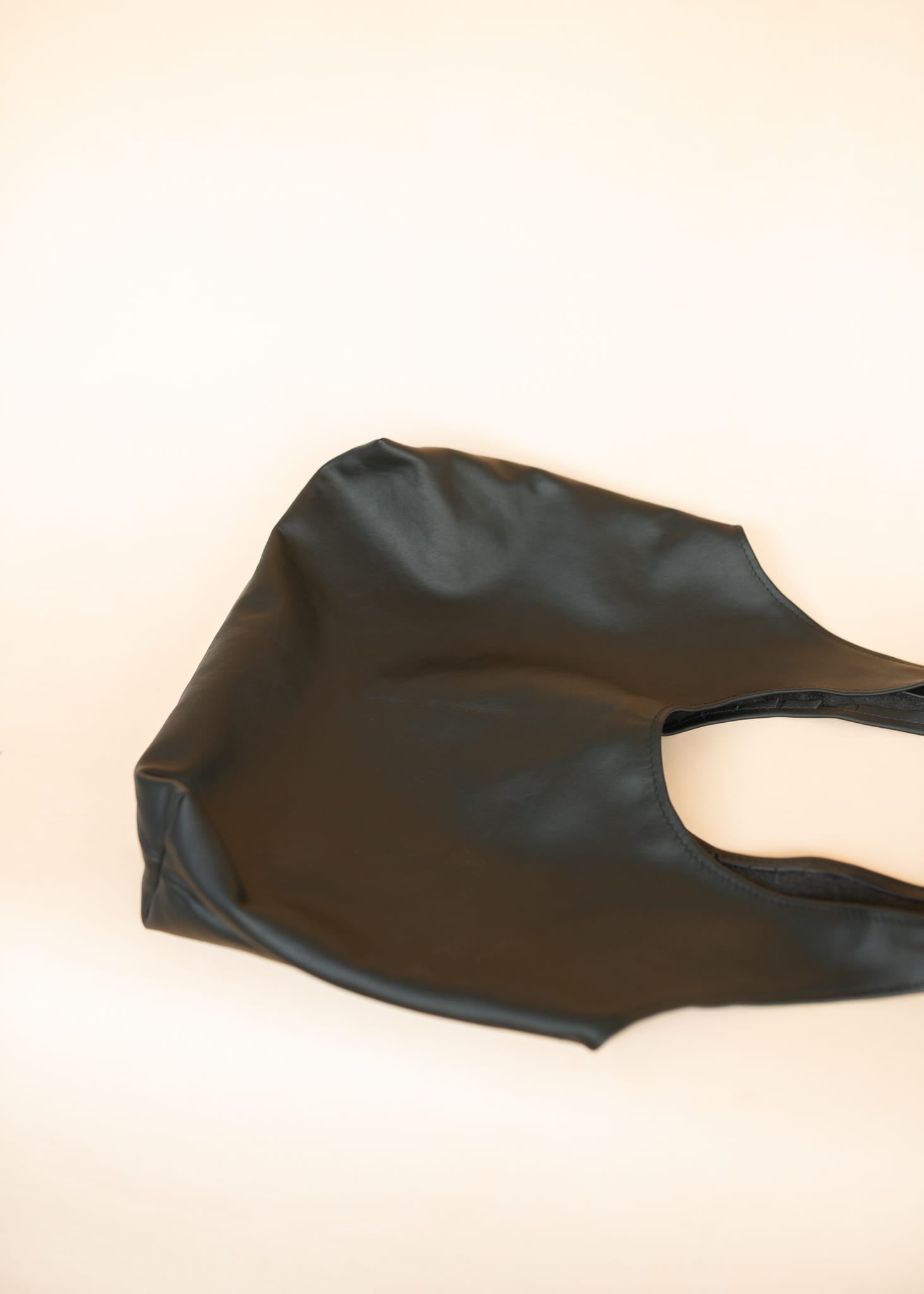 The Real McCaul Leathergoods Handbags Noosa Tote Sling Bag - Black - Cowhide Australian Made Australian Owned Slouch Tote Bag Leather Made In Australia 