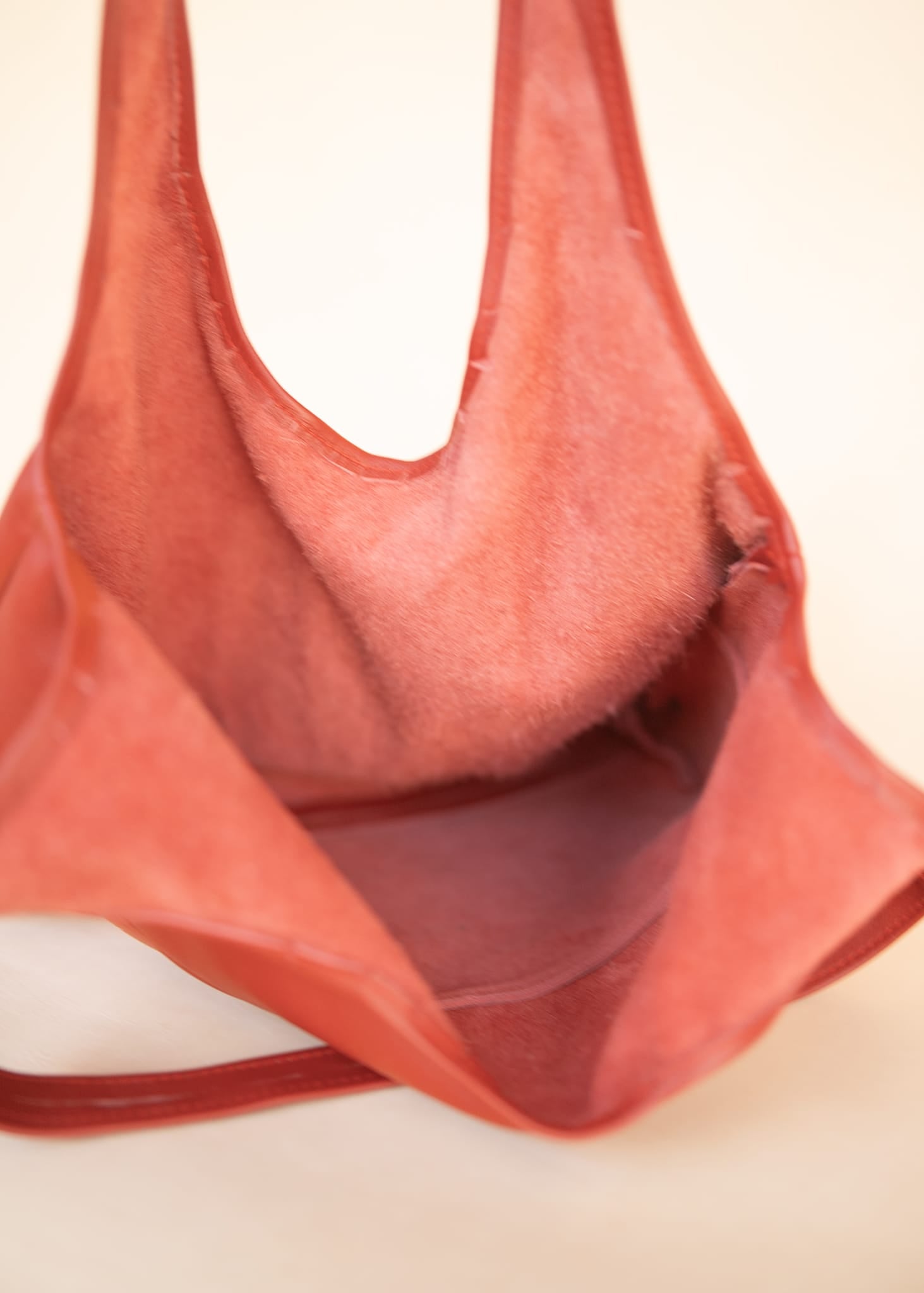 The Real McCaul Leathergoods Handbags Noosa Tote Sling Bag - Red - Cowhide Australian Made Australian Owned Slouch Tote Bag Leather Made In Australia 