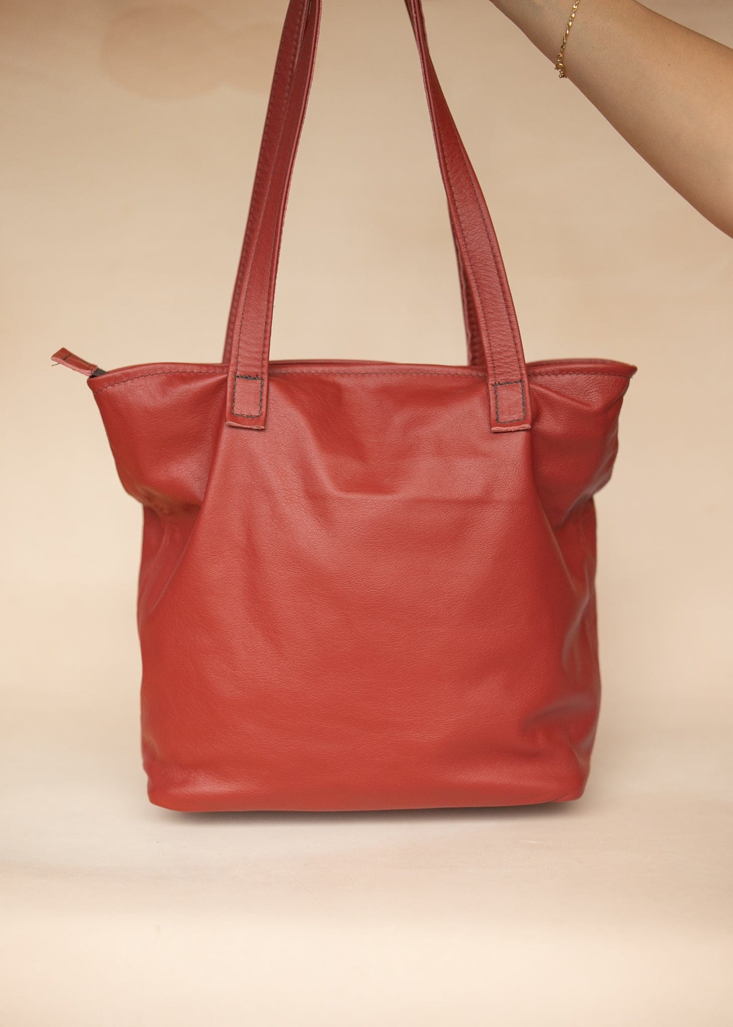 The Real McCaul Leathergoods Handbags The Michelle Handbag - Red Australian Made Australian Owned Leather Women's HandBag Australian Made