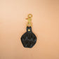 The Real McCaul Leathergoods Keyring Black / Gold / Hook Crocodile Crown Keyring Australian Made Australian Owned Crocodile Key Fob Holder Belt Hook Made In Australia