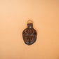 The Real McCaul Leathergoods Keyring Brown / Antique Brass / Split Keyring Crocodile Crown Keyring Australian Made Australian Owned Crocodile Key Fob Holder Belt Hook Made In Australia