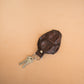 The Real McCaul Leathergoods Keyring Brown / Silver / Split Keyring Crocodile Crown Keyring Australian Made Australian Owned Crocodile Key Fob Holder Belt Hook Made In Australia