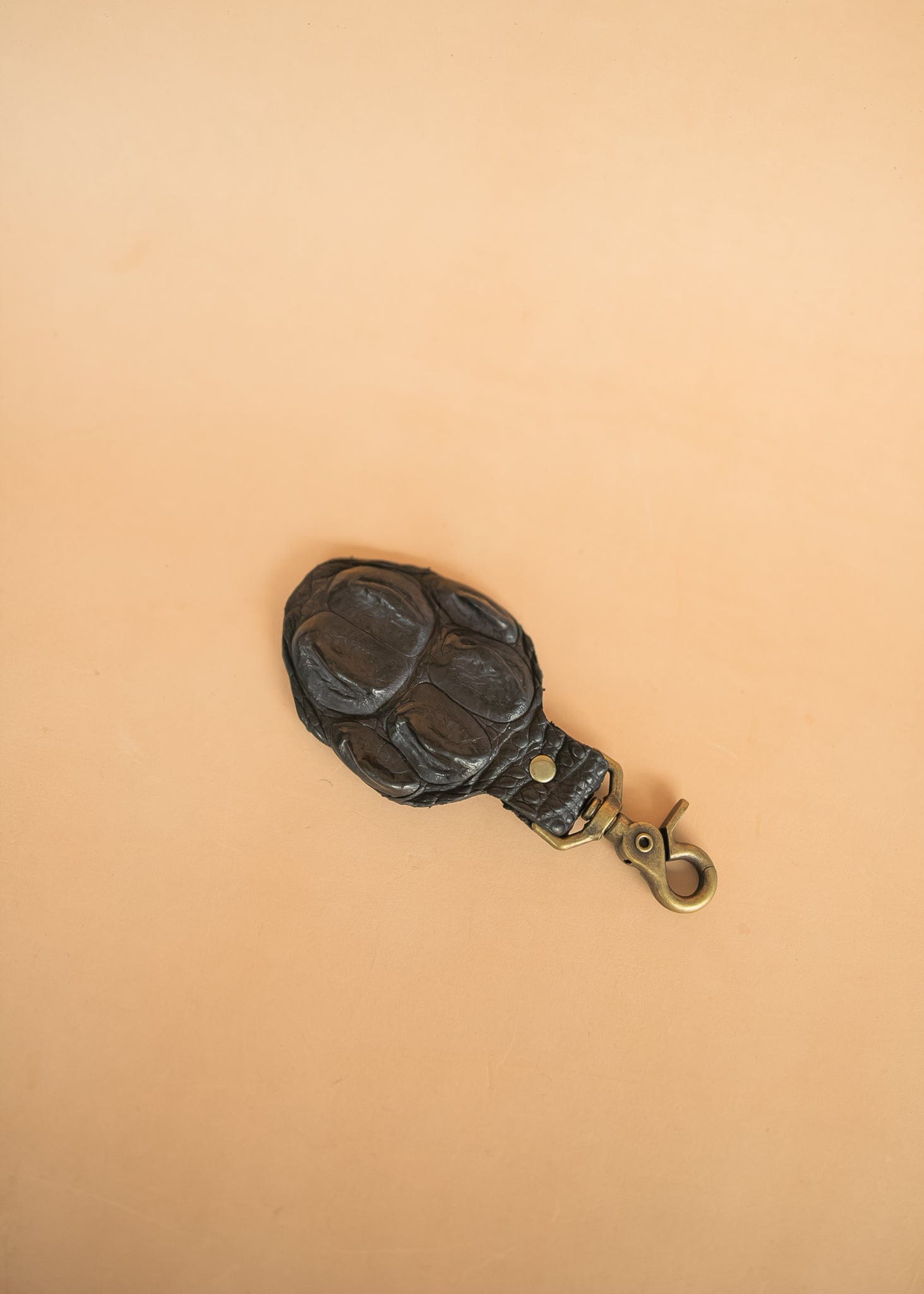 The Real McCaul Leathergoods Keyring Crocodile Crown Keyring Australian Made Australian Owned Leather Key Fob Holder Belt Hook Made In Australia