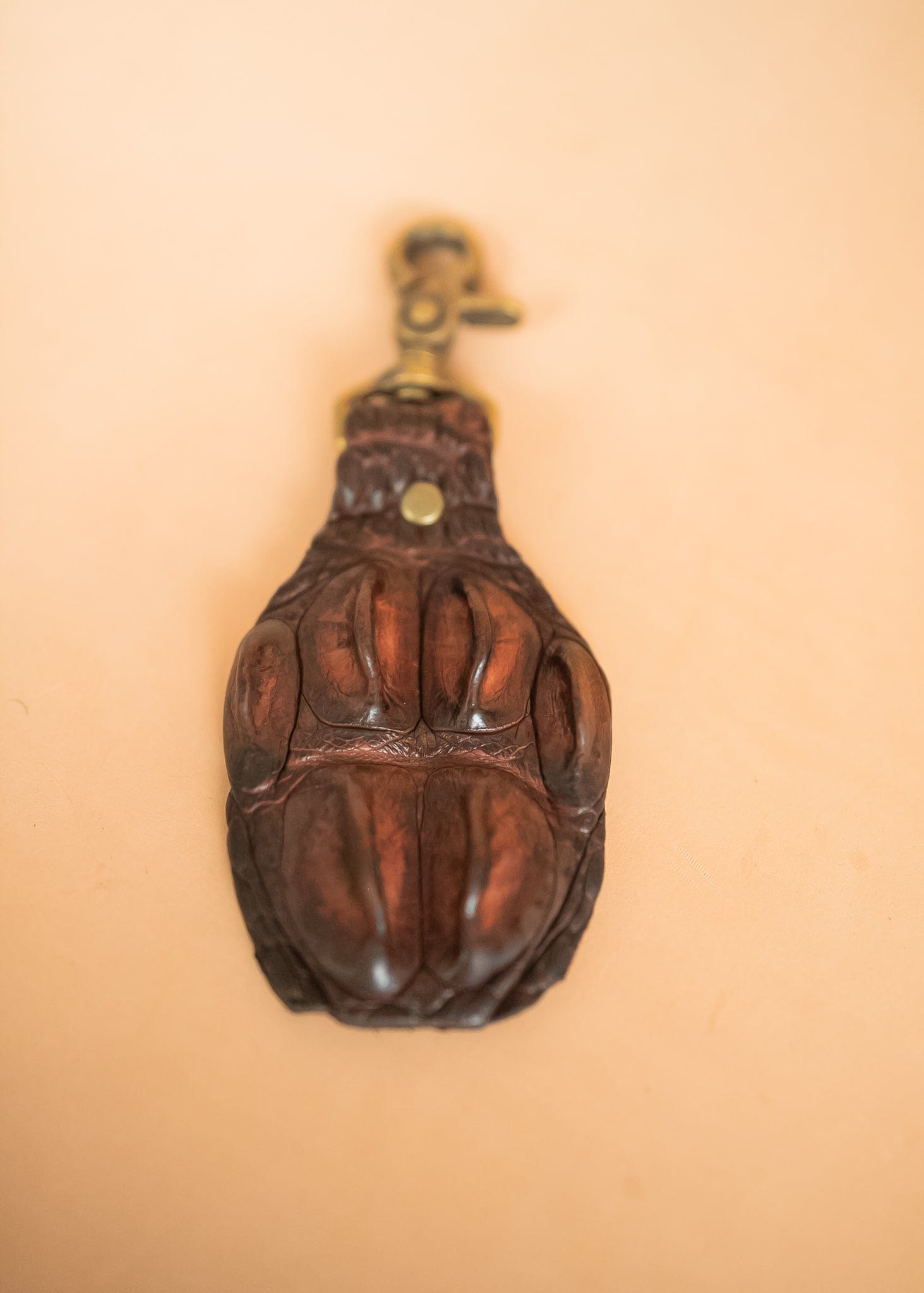 The Real McCaul Leathergoods Keyring Crocodile Crown Keyring Australian Made Australian Owned Leather Key Fob Holder Belt Hook Made In Australia