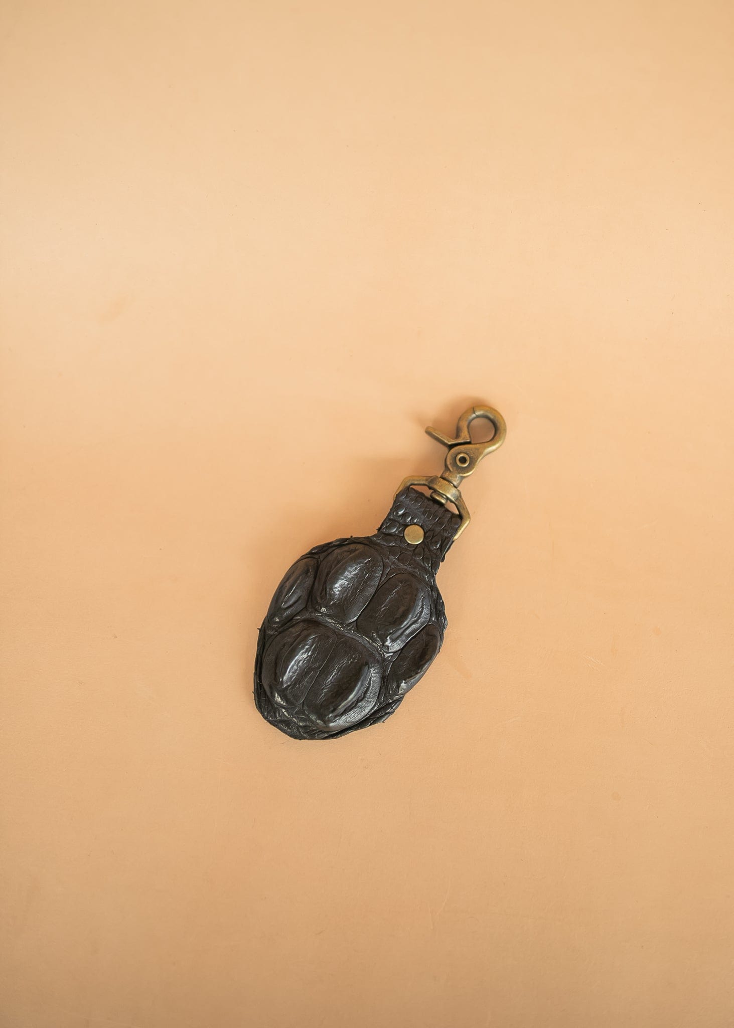 The Real McCaul Leathergoods Keyring Crocodile Crown Keyring Australian Made Australian Owned Leather Key Fob Holder Belt Hook Made In Australia
