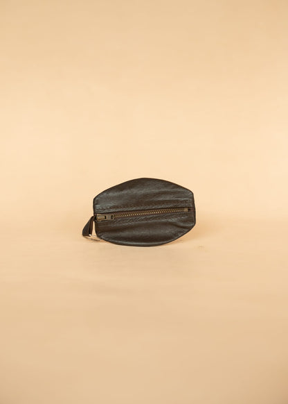 The Real McCaul Leathergoods Keyring Dark Brown One Zip Key & Coin Pouch - Kangaroo Australian Made Australian Owned Double Sided Key & Coin Pouch- MADE IN AUSTRALIA - Genuine Leather