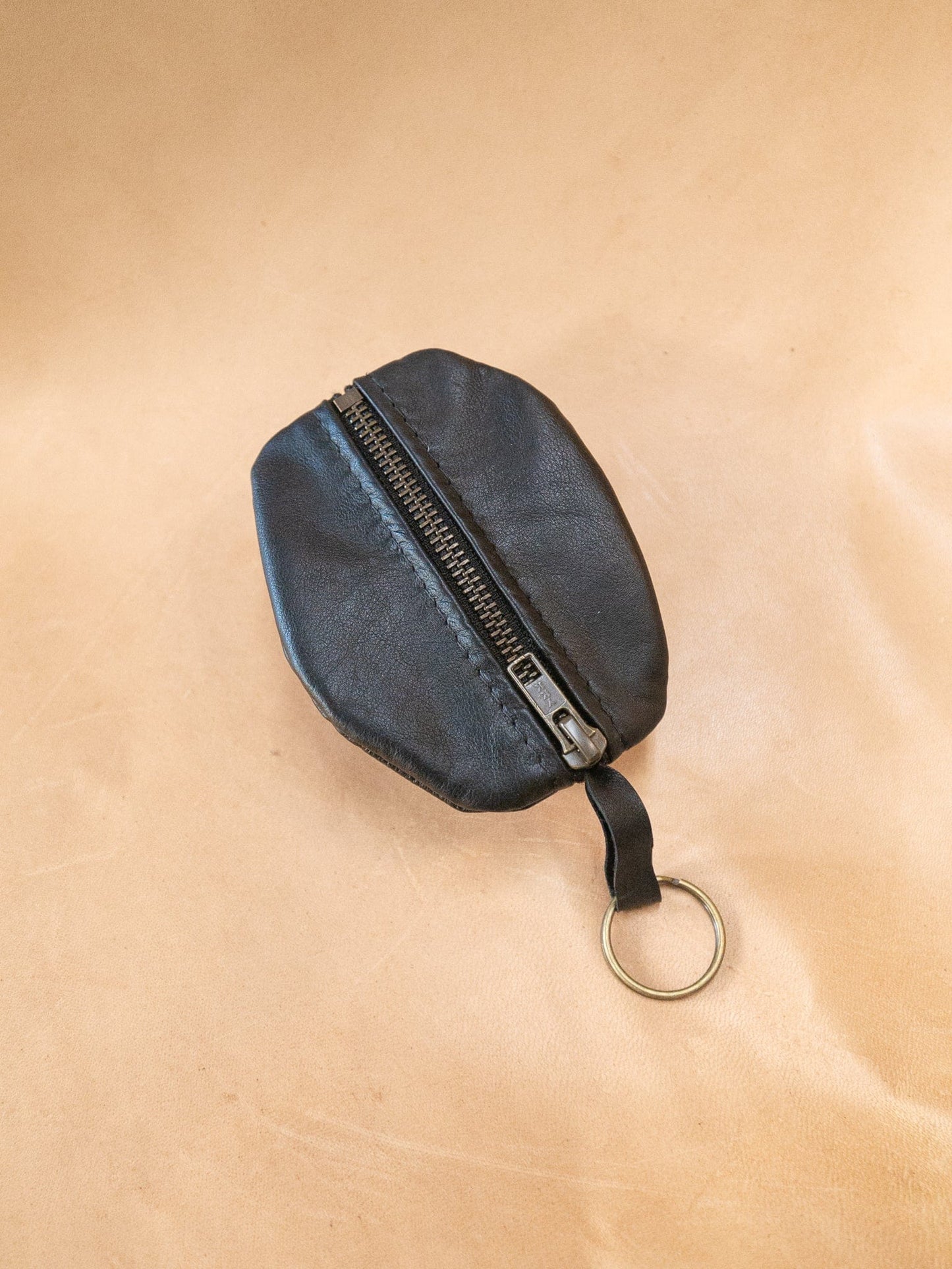 The Real McCaul Leathergoods Keyring Double Sided Key & Coin Pouch - Kangaroo Australian Made Australian Owned Double Sided Key & Coin Pouch- MADE IN AUSTRALIA - Genuine Leather