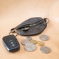 The Real McCaul Leathergoods Keyring Double Sided Key & Coin Pouch - Kangaroo Australian Made Australian Owned Double Sided Key & Coin Pouch- MADE IN AUSTRALIA - Genuine Leather