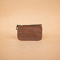 The Real McCaul Leathergoods Keyring Kangaroo / Brown Simple Coin Pouch - Kangaroo Australian Made Australian Owned Double Sided Key & Coin Pouch- MADE IN AUSTRALIA - Genuine Leather