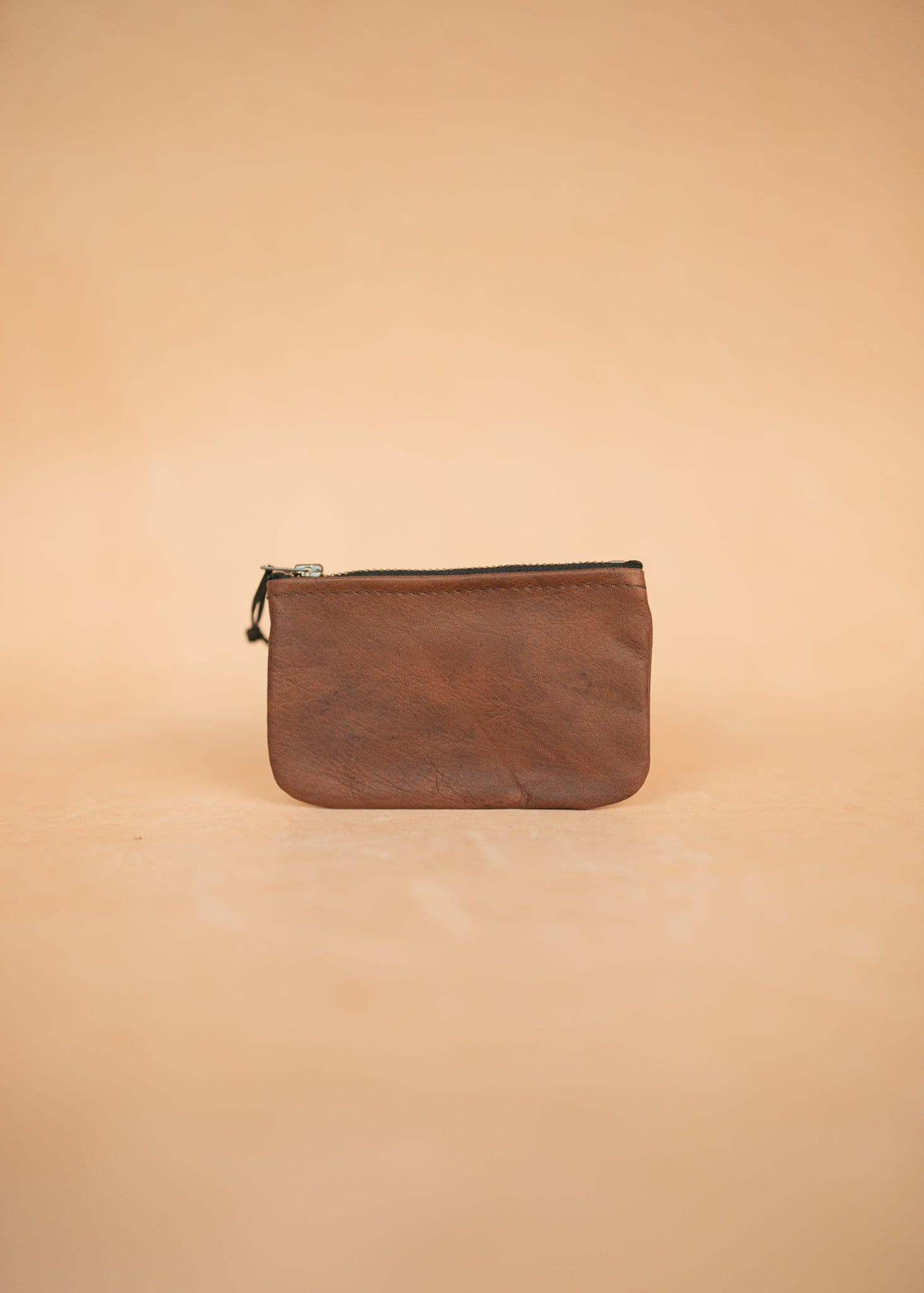 The Real McCaul Leathergoods Keyring Kangaroo / Brown Simple Coin Pouch - Kangaroo Australian Made Australian Owned Double Sided Key & Coin Pouch- MADE IN AUSTRALIA - Genuine Leather