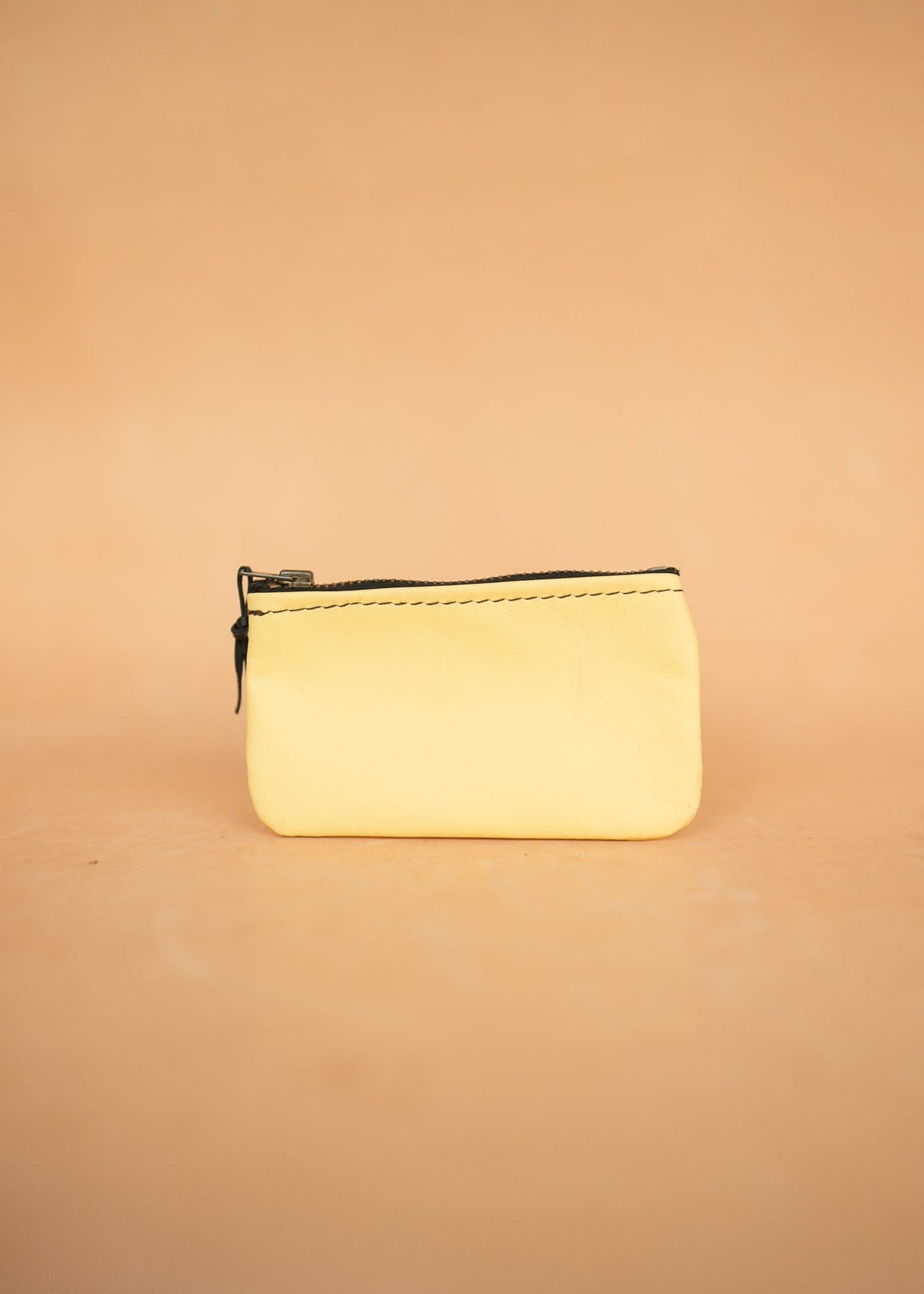 The Real McCaul Leathergoods Keyring Kangaroo / Lemon Simple Coin Pouch - Kangaroo Australian Made Australian Owned Double Sided Key & Coin Pouch- MADE IN AUSTRALIA - Genuine Leather