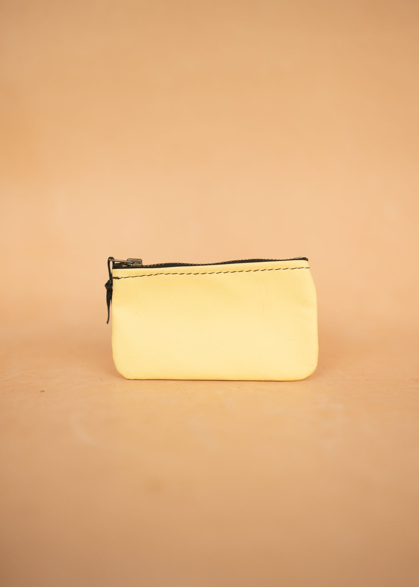 The Real McCaul Leathergoods Keyring Kangaroo / Lemon Simple Coin Pouch - Kangaroo Australian Made Australian Owned Double Sided Key & Coin Pouch- MADE IN AUSTRALIA - Genuine Leather