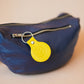 The Real McCaul Leathergoods Keyring Keyring Bag Charm - Smiley Face Australian Made Australian Owned Smiley Face Keyring Key Chain Bag Accessory Bag Charm Leather Made in Australia