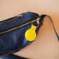 The Real McCaul Leathergoods Keyring Keyring Bag Charm - Smiley Face Australian Made Australian Owned Smiley Face Keyring Key Chain Bag Accessory Bag Charm Leather Made in Australia