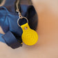 The Real McCaul Leathergoods Keyring Keyring Bag Charm - Smiley Face Australian Made Australian Owned Smiley Face Keyring Key Chain Bag Accessory Bag Charm Leather Made in Australia
