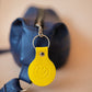 The Real McCaul Leathergoods Keyring Keyring Bag Charm - Smiley Face Australian Made Australian Owned Smiley Face Keyring Key Chain Bag Accessory Bag Charm Leather Made in Australia