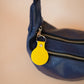 The Real McCaul Leathergoods Keyring Keyring Bag Charm - Smiley Face Australian Made Australian Owned Smiley Face Keyring Key Chain Bag Accessory Bag Charm Leather Made in Australia