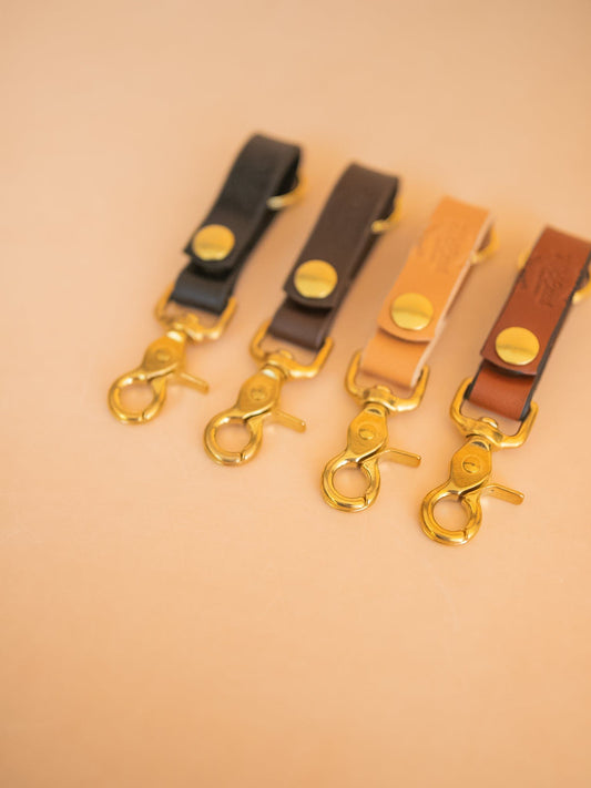 The Real McCaul Leathergoods Keyring Mini Belt Loop Key Chain Holder Australian Made Australian Owned Leather Key Fob Holder Belt Hook Made In Australia