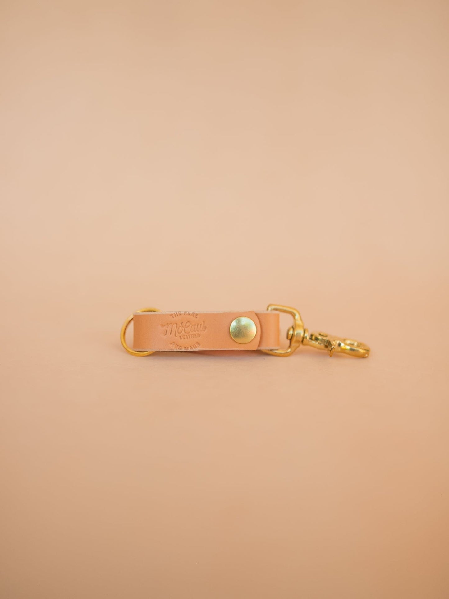 The Real McCaul Leathergoods Keyring Natural Mini Belt Loop Key Chain Holder Australian Made Australian Owned Leather Key Fob Holder Belt Hook Made In Australia