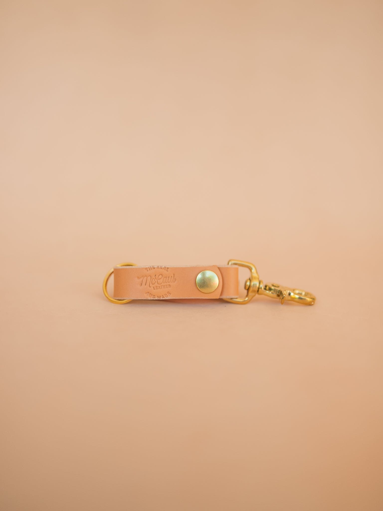 The Real McCaul Leathergoods Keyring Natural Mini Belt Loop Key Chain Holder Australian Made Australian Owned Leather Key Fob Holder Belt Hook Made In Australia