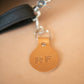 The Real McCaul Leathergoods Keyring Personalised Initials Keyring Bag Charm - Large Australian Made Australian Owned Personalised Leather Keyring Key Chain Bag Accessory Bag Charm Leather Made in Australia