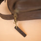 The Real McCaul Leathergoods Keyring Personalised Initials Keyring Bag Charm - Small Australian Made Australian Owned Personalised Leather Keyring Key Chain Bag Accessory Bag Charm Leather Made in Australia