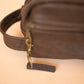 The Real McCaul Leathergoods Keyring Personalised Initials Keyring Bag Charm - Small Australian Made Australian Owned Personalised Leather Keyring Key Chain Bag Accessory Bag Charm Leather Made in Australia