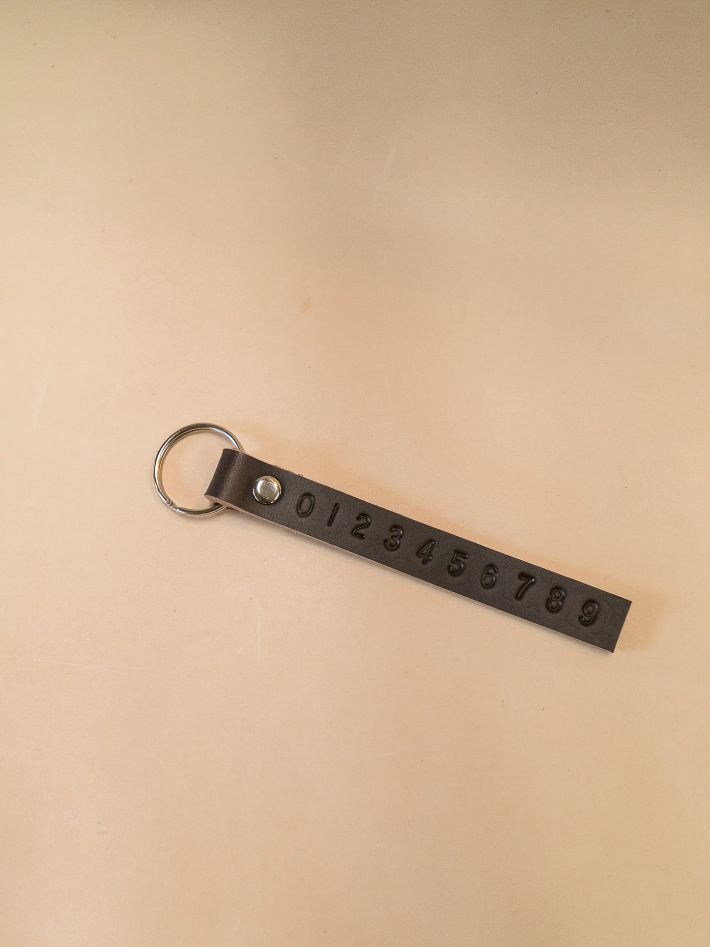 The Real McCaul Leathergoods Keyring Phone Number Leather Keyring Australian Made Australian Owned Personalised Leather Name Keyring Australian Made