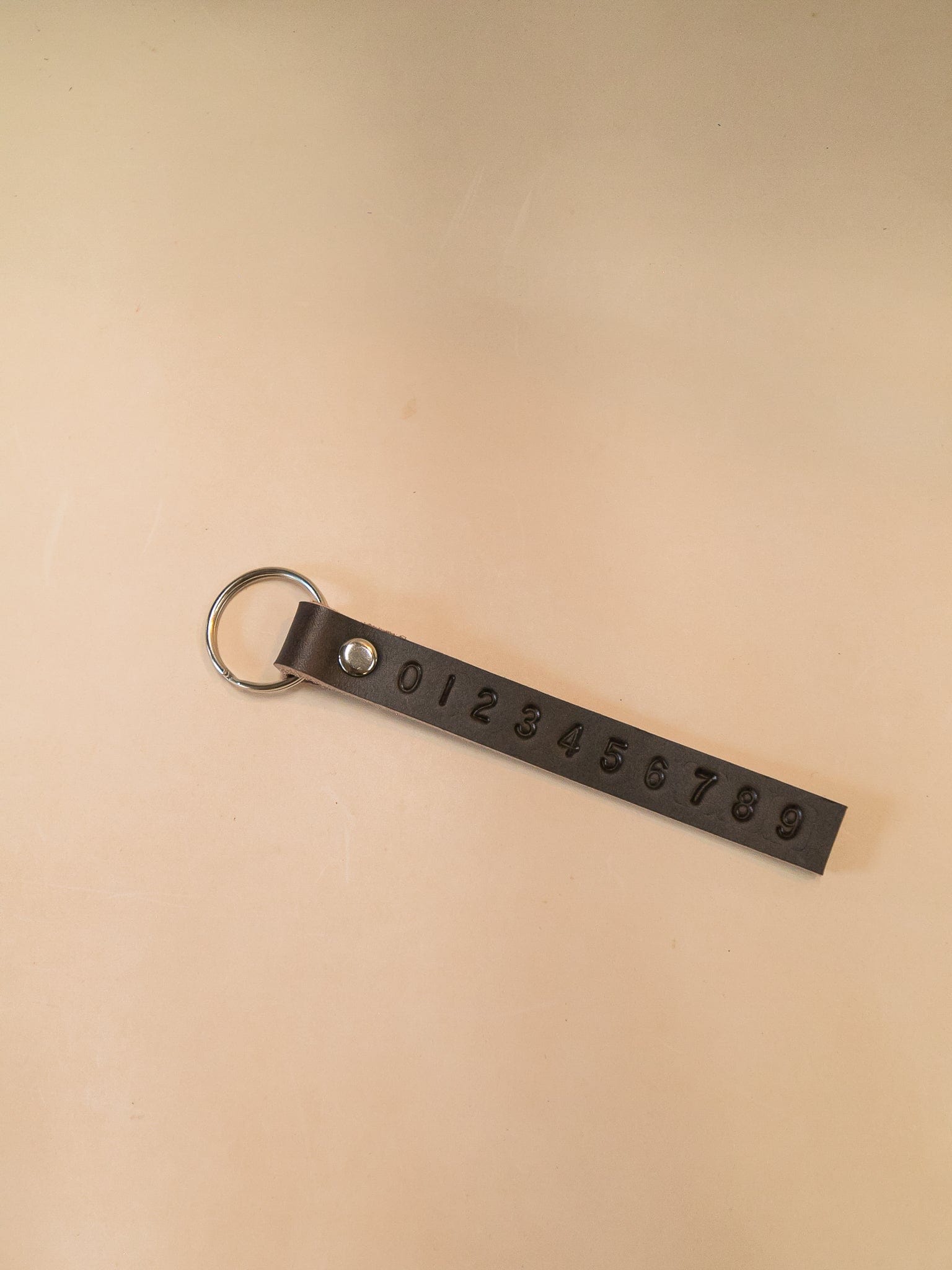 The Real McCaul Leathergoods Keyring Phone Number Leather Keyring Australian Made Australian Owned Personalised Leather Name Keyring Australian Made