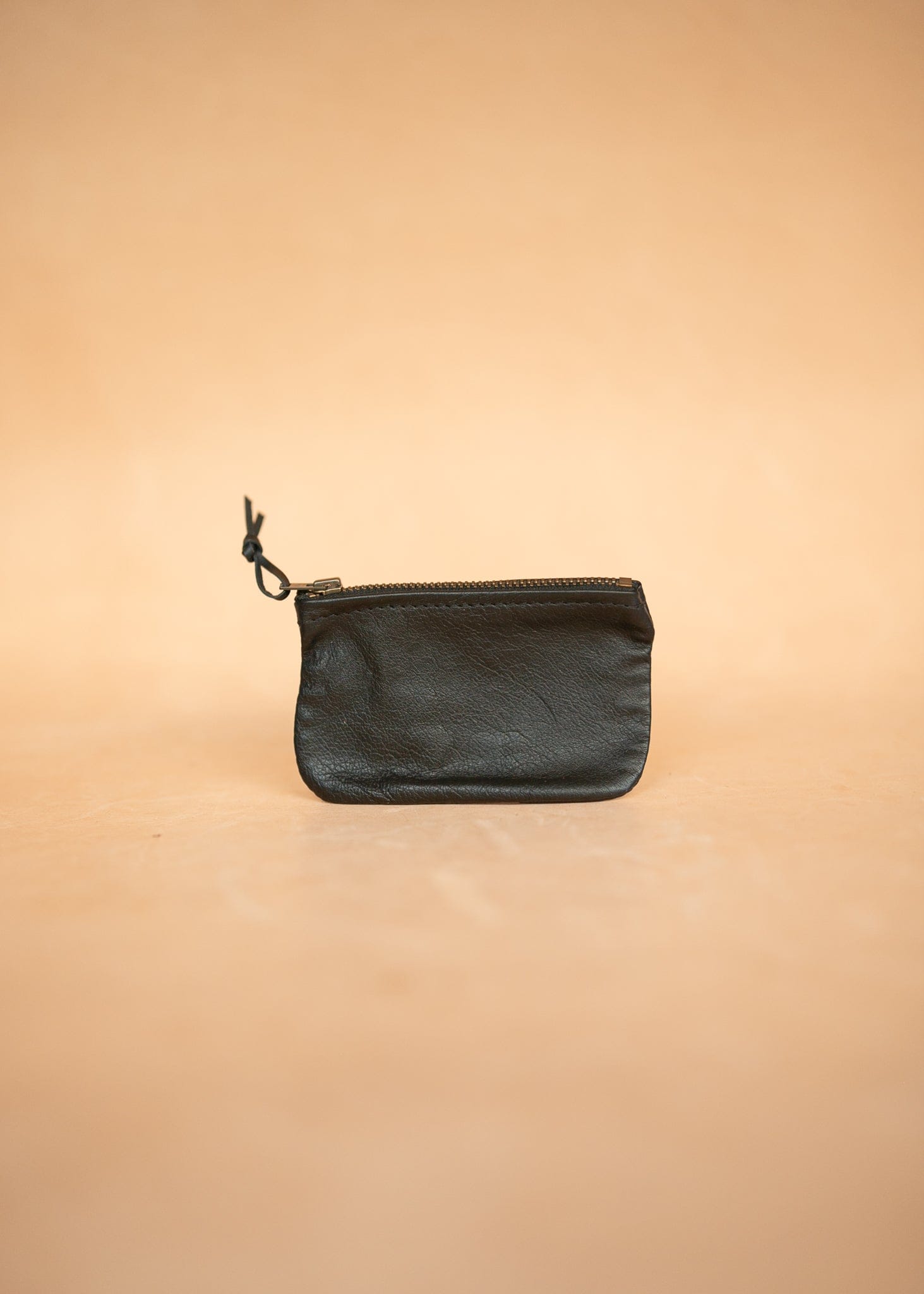 The Real McCaul Leathergoods Keyring Premium Kangaroo / Black Simple Coin Pouch - Kangaroo Australian Made Australian Owned Double Sided Key & Coin Pouch- MADE IN AUSTRALIA - Genuine Leather