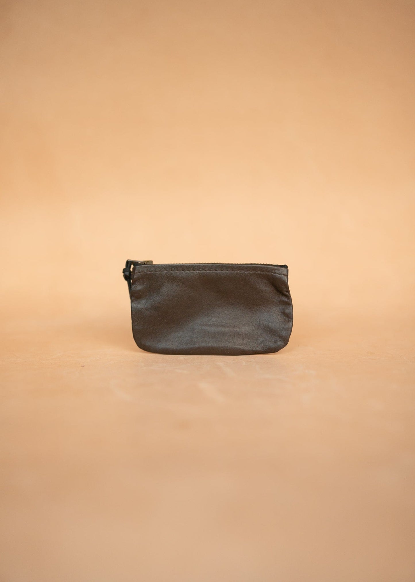 The Real McCaul Leathergoods Keyring Premium Kangaroo / Brown Simple Coin Pouch - Kangaroo Australian Made Australian Owned Double Sided Key & Coin Pouch- MADE IN AUSTRALIA - Genuine Leather