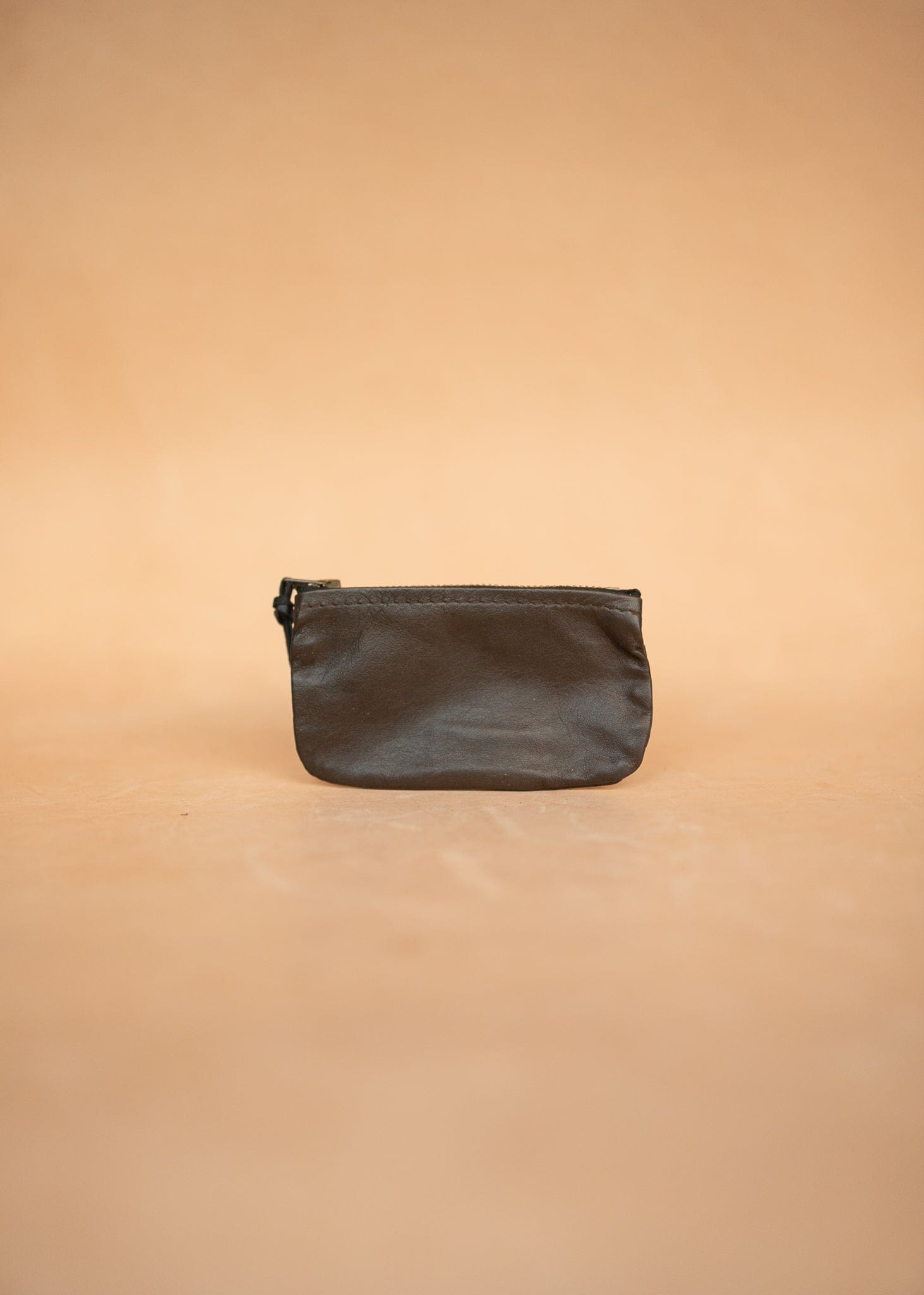 The Real McCaul Leathergoods Keyring Premium Kangaroo / Brown Simple Coin Pouch - Kangaroo Australian Made Australian Owned Double Sided Key & Coin Pouch- MADE IN AUSTRALIA - Genuine Leather