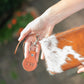 The Real McCaul Leathergoods Keyring Tan / Antique Personalised Initials Keyring Bag Charm - Large Australian Made Australian Owned Personalised Leather Keyring Key Chain Bag Accessory Bag Charm Leather Made in Australia