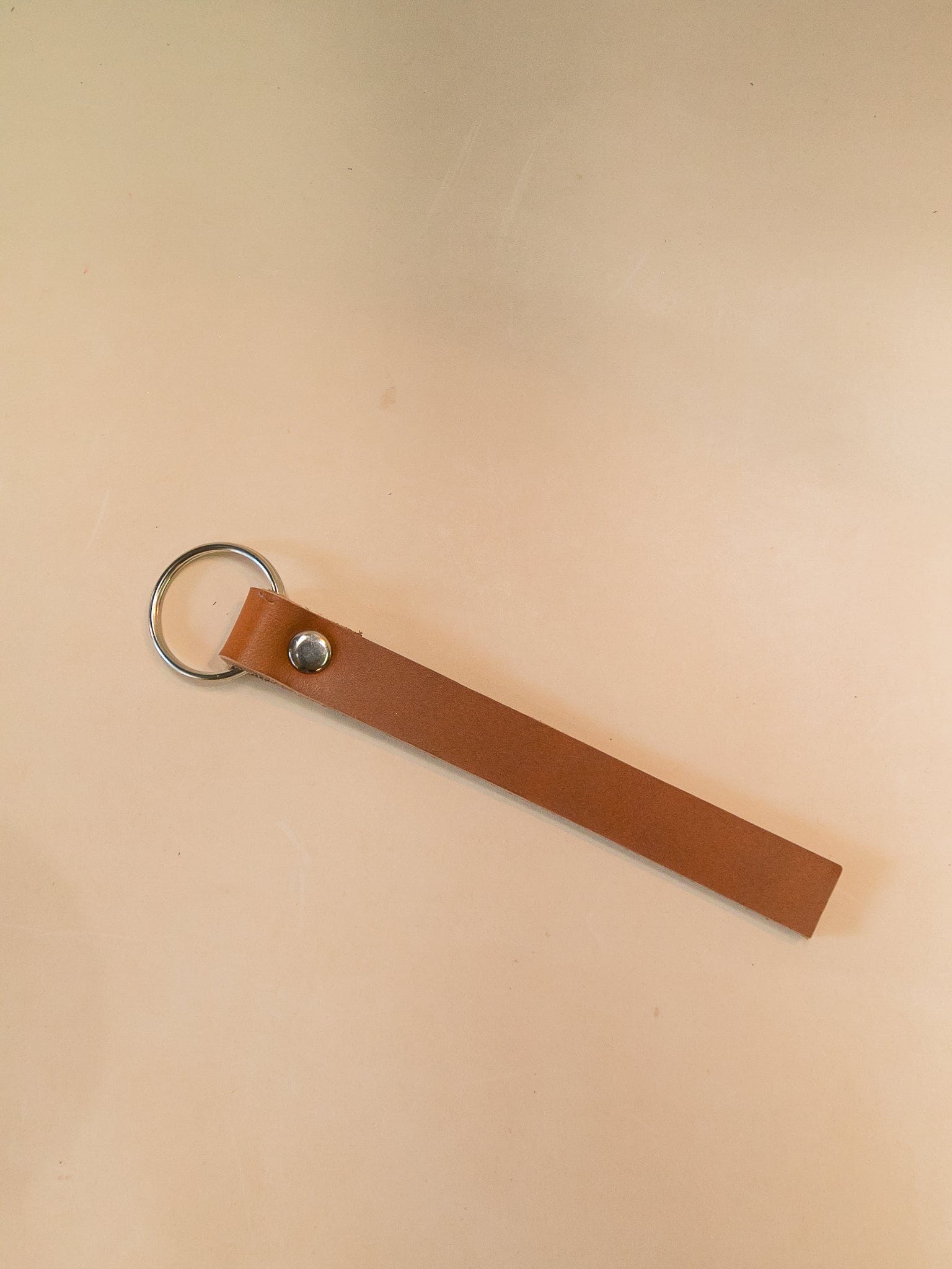 The Real McCaul Leathergoods Keyring Tan Phone Number Leather Keyring Australian Made Australian Owned Personalised Leather Name Keyring Australian Made